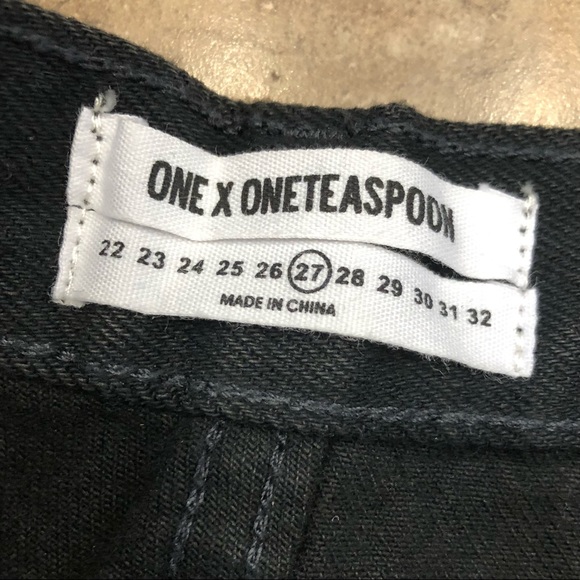 One Teaspoon Legend High Waist Grommet Black Jeans - Picture 4 of 5